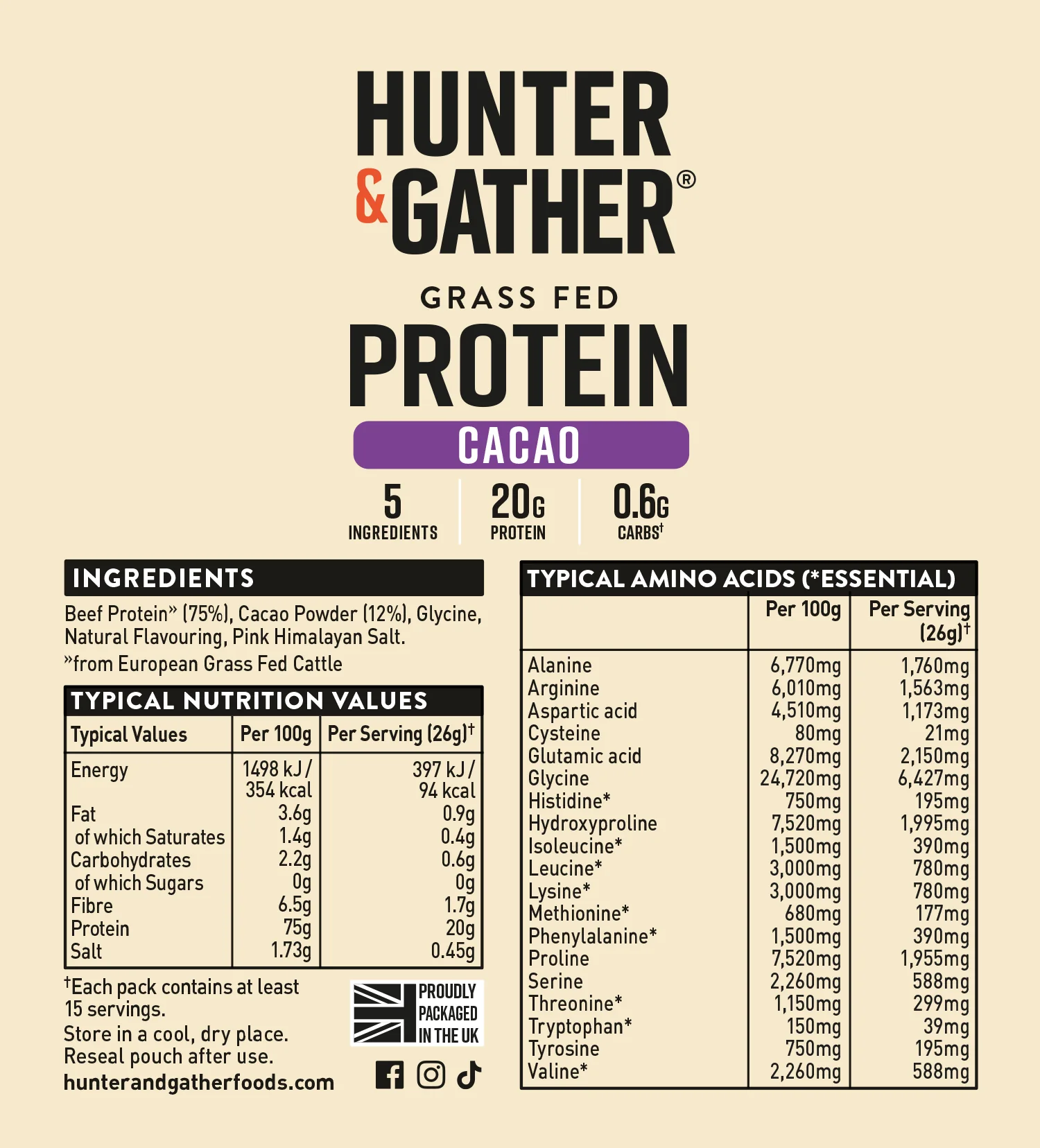 Cacao Grass Fed Beef Protein Powder - Image 13
