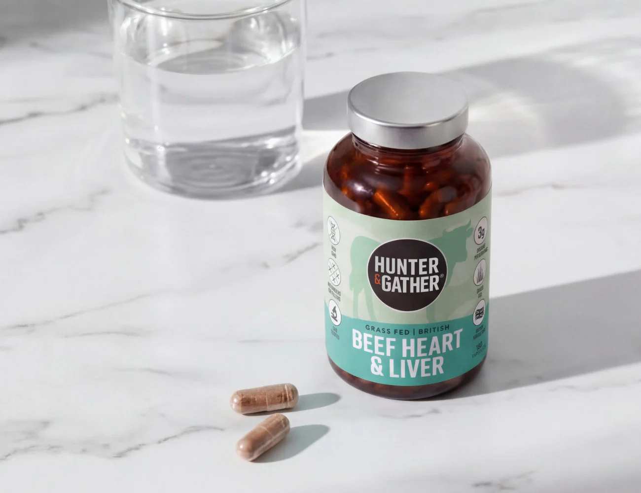Grass Fed British Beef Heart & Liver Capsules - Image 5